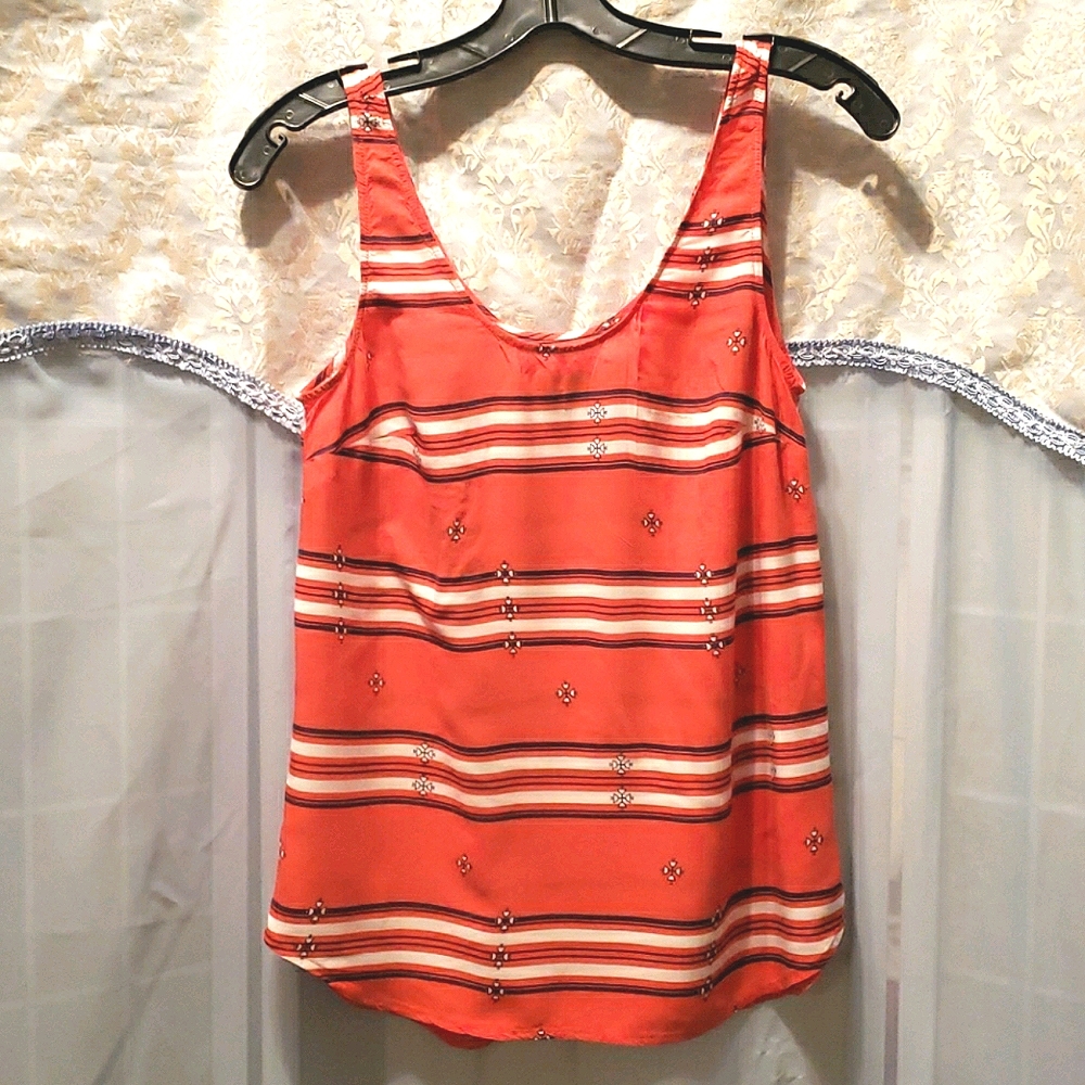 GAP RED STRIPED 100% VISCOSE TANK TOP SZ S